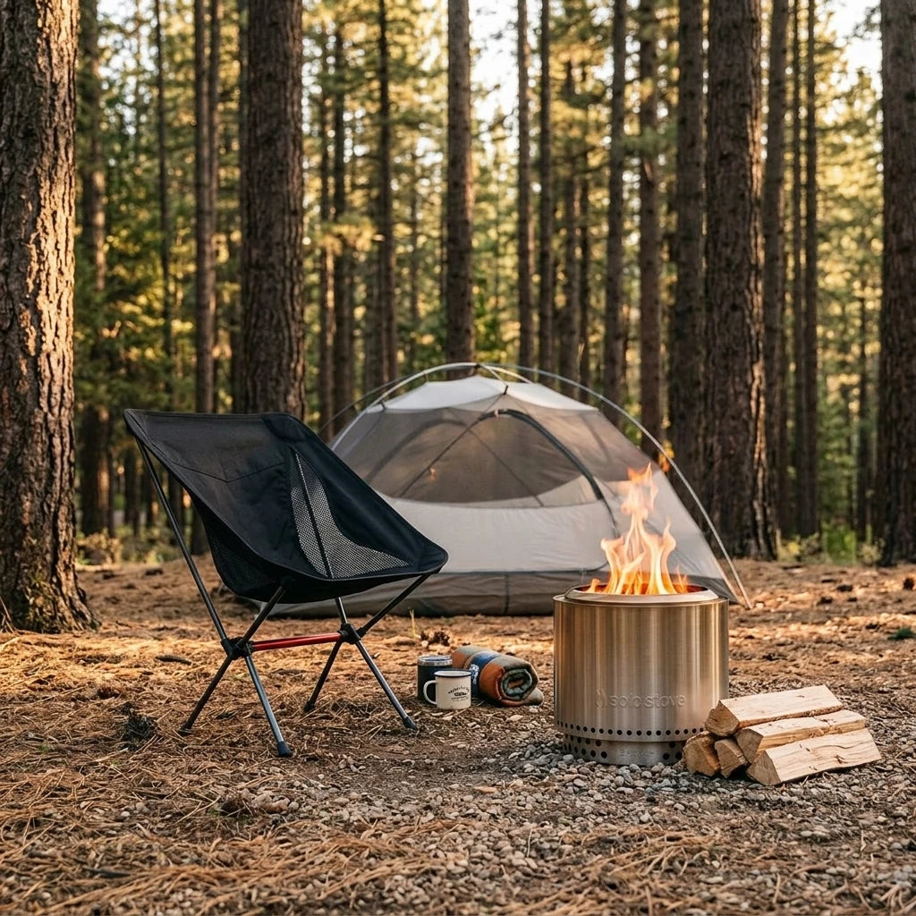 CloudRest Ultralight Folding Chair by the lake scenery