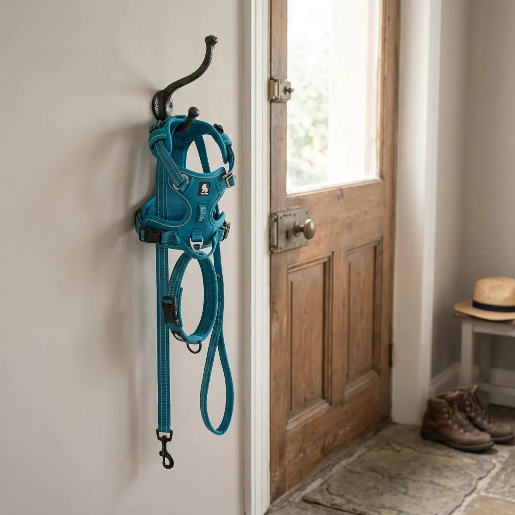 Leash collar by door lifestyle