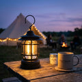 AuraGlow Vintage Camp Lantern glow sunset setting