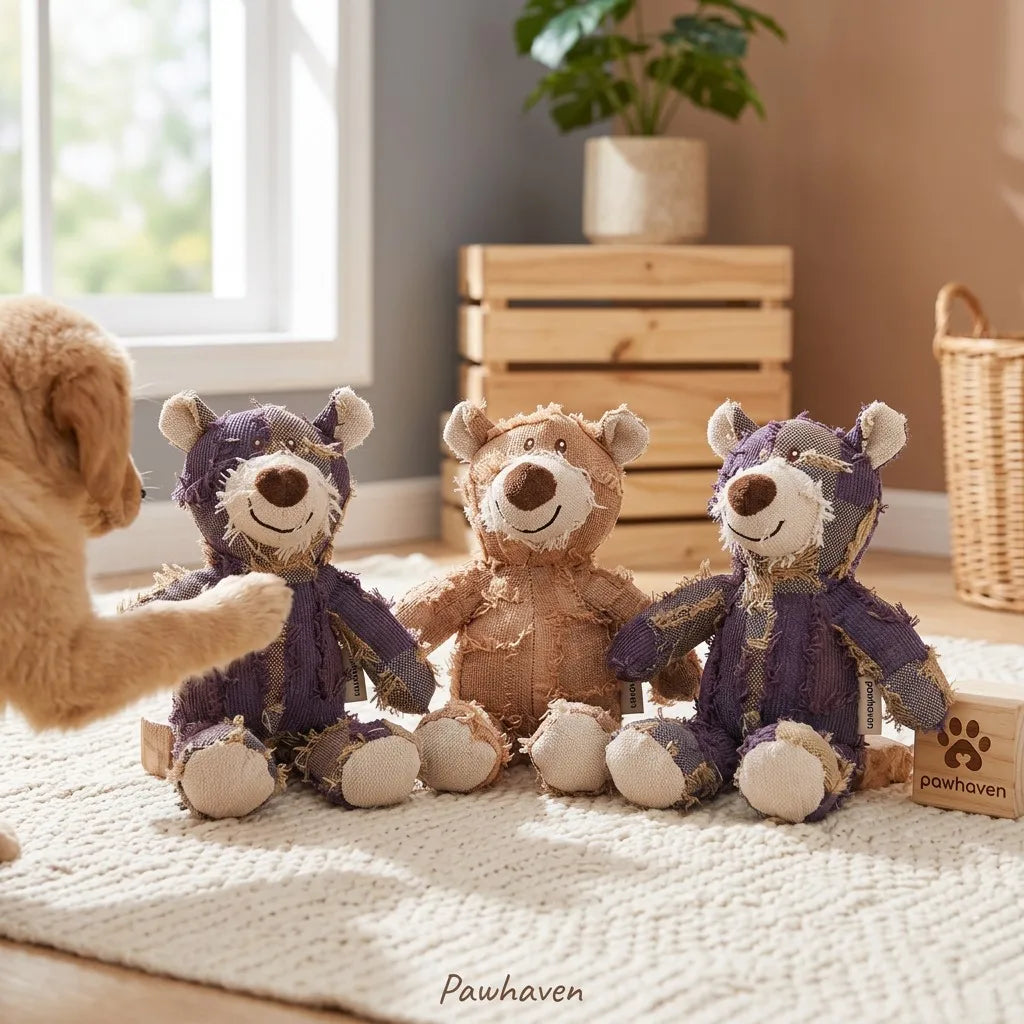 Plush toy with puppy lifestyle