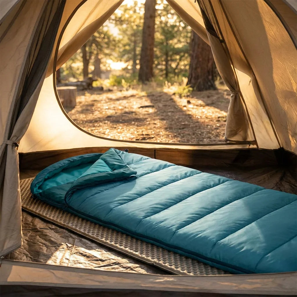 SierraRest Waterproof 3-Season Sleeping Bag outdoor lifestyle product card image generated from supplier reference