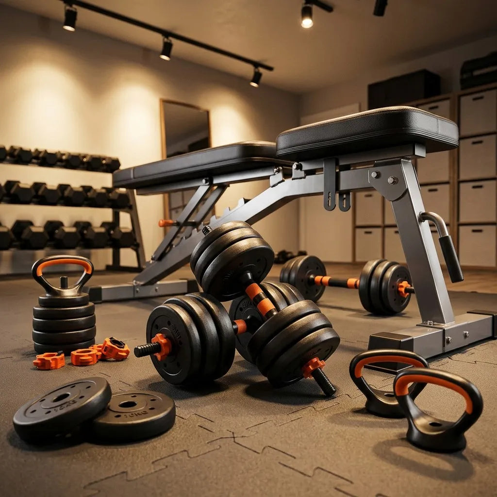 Dumbbell home gym hover
