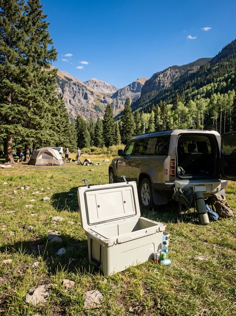 Summit Bound 50L Heavy-Duty Rotomolded Ice Chest Cooler - Scenic Lifestyle Hover Image