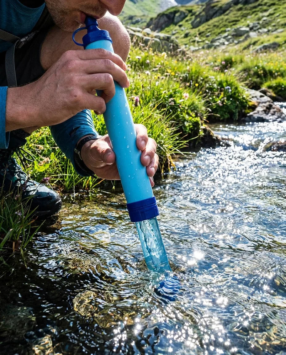 Peak Horizon Portable Water Filter Straw - outdoor stream use
