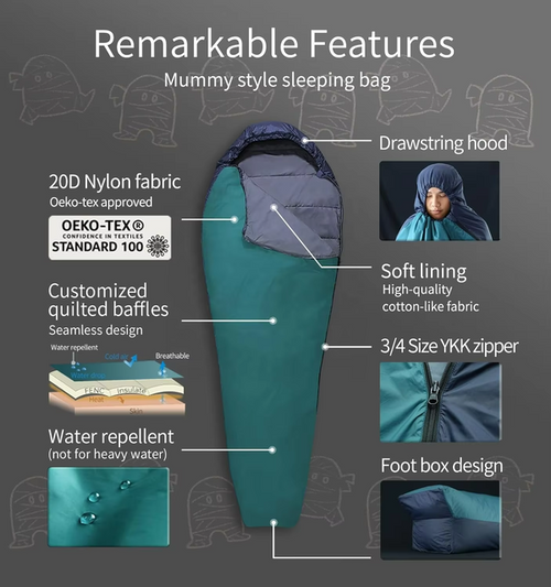 AeroDown™ Mummy Sleeping Bag original supplier product details