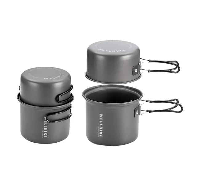 AeroFeast nested hard-anodized camp cookware and bowls