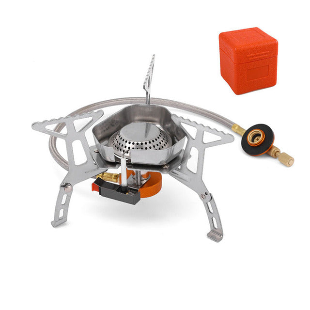 AeroStove windproof portable pocket camping gas stove white background