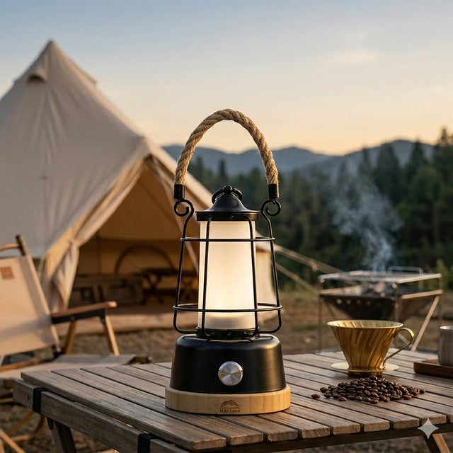 Supplier catalog image for Wildhaven Rechargeable Vintage LED Camping Lantern