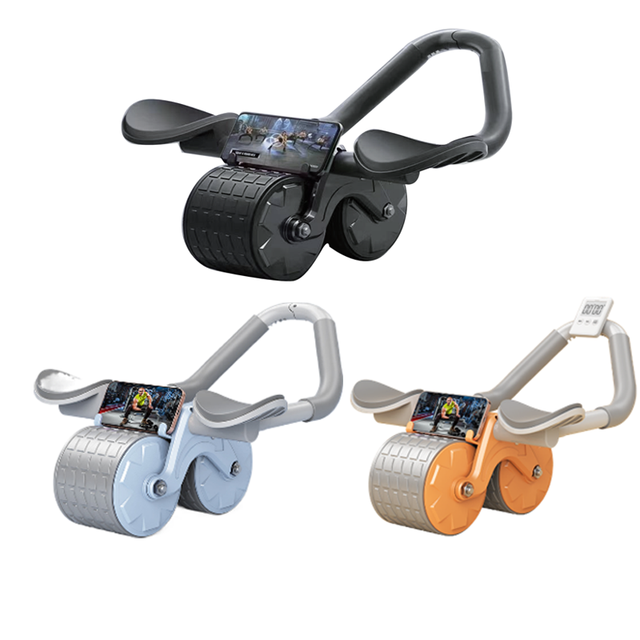 Automatic Rebound Ab Roller Wheel with knee pad