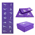 Professional Non-Slip Yoga Mat 6mm TPE with alignment lines