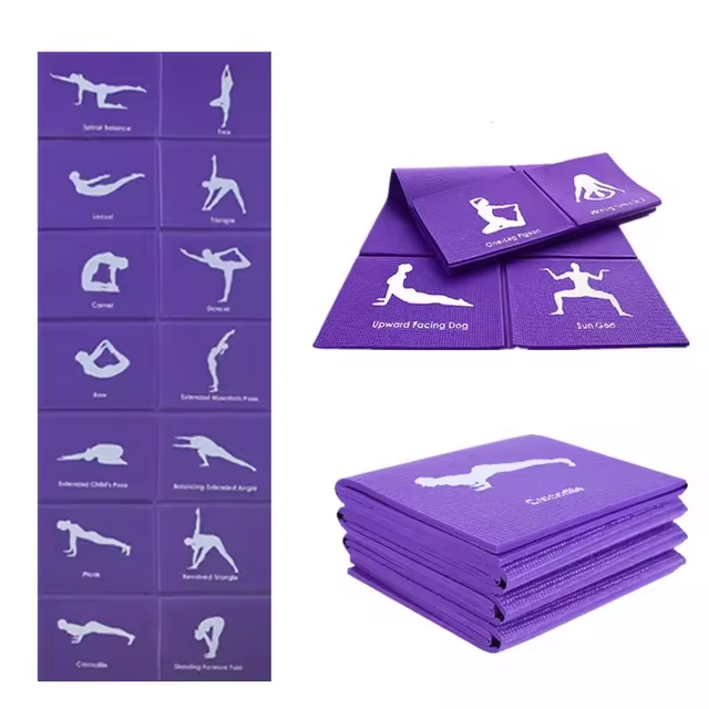 Professional Non-Slip Yoga Mat 6mm TPE with alignment lines