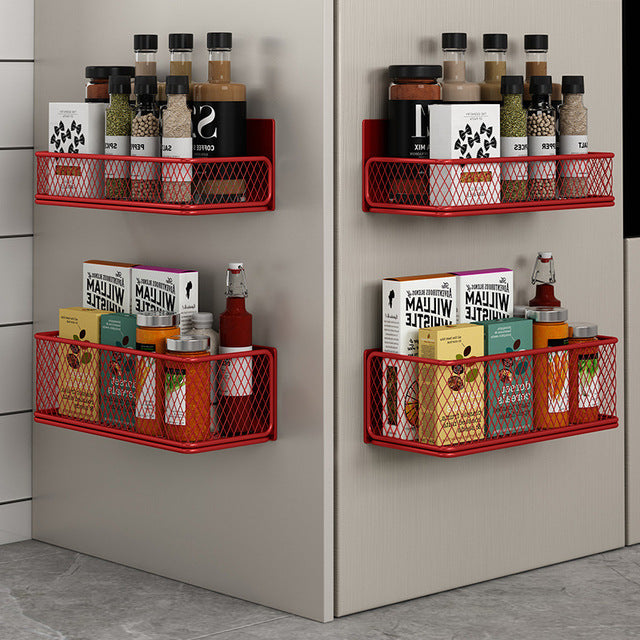 Magnetic Spice Rack - Wall Mounted Kitchen Organizer (3-Tier)