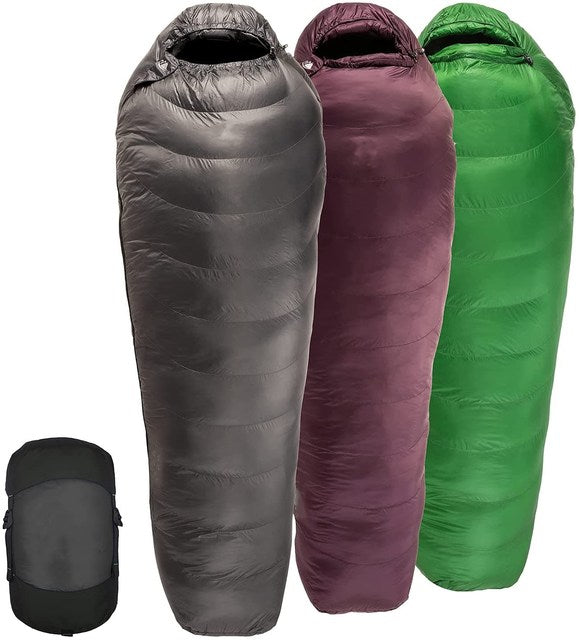 SummitSleep Goose Down Sleeping Bag flat display